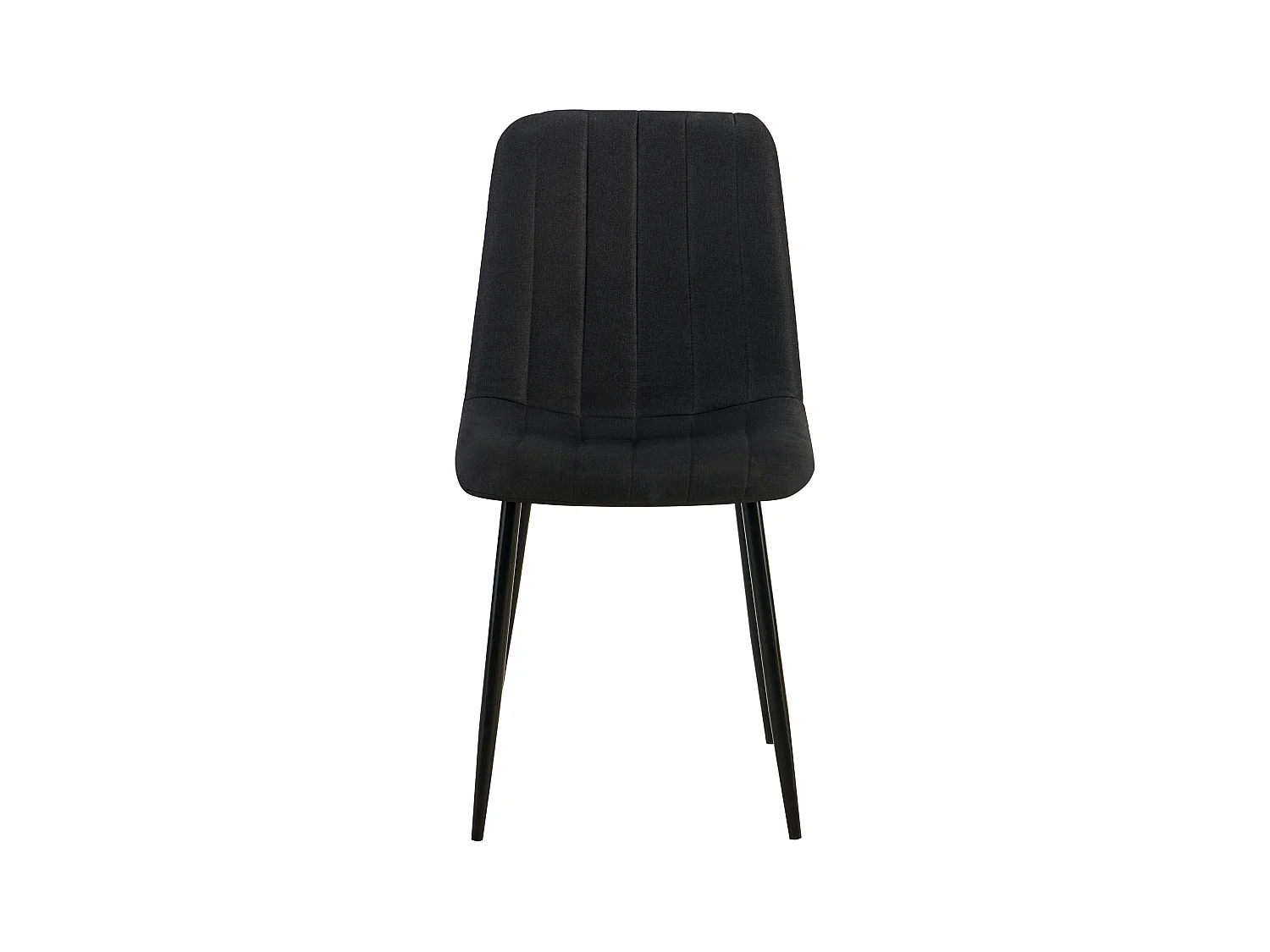 Lot de 4  chaise salle à manger - Tissu - Noir - Dijon