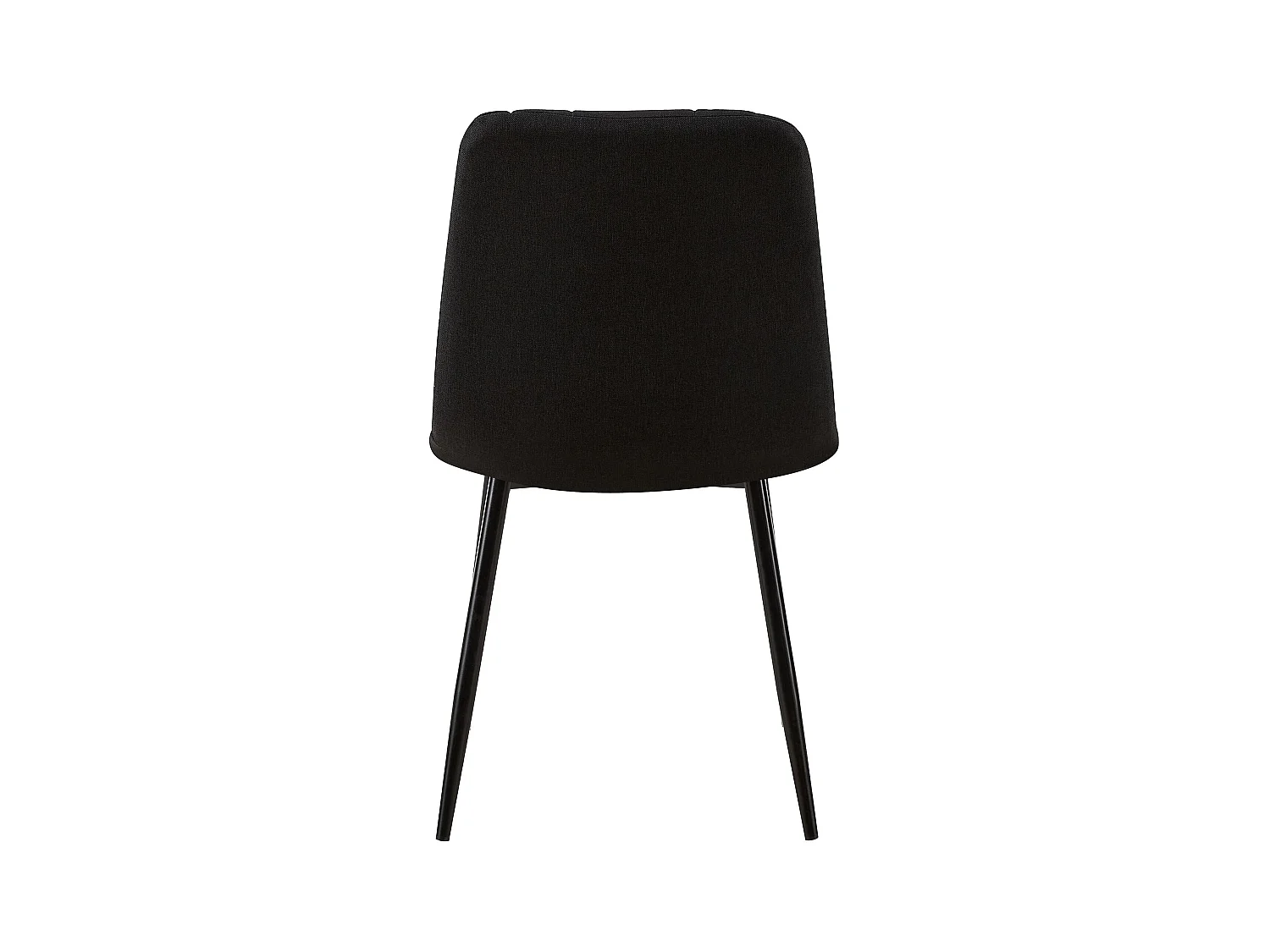 Lot de 4  chaise salle à manger - Tissu - Noir - Dijon