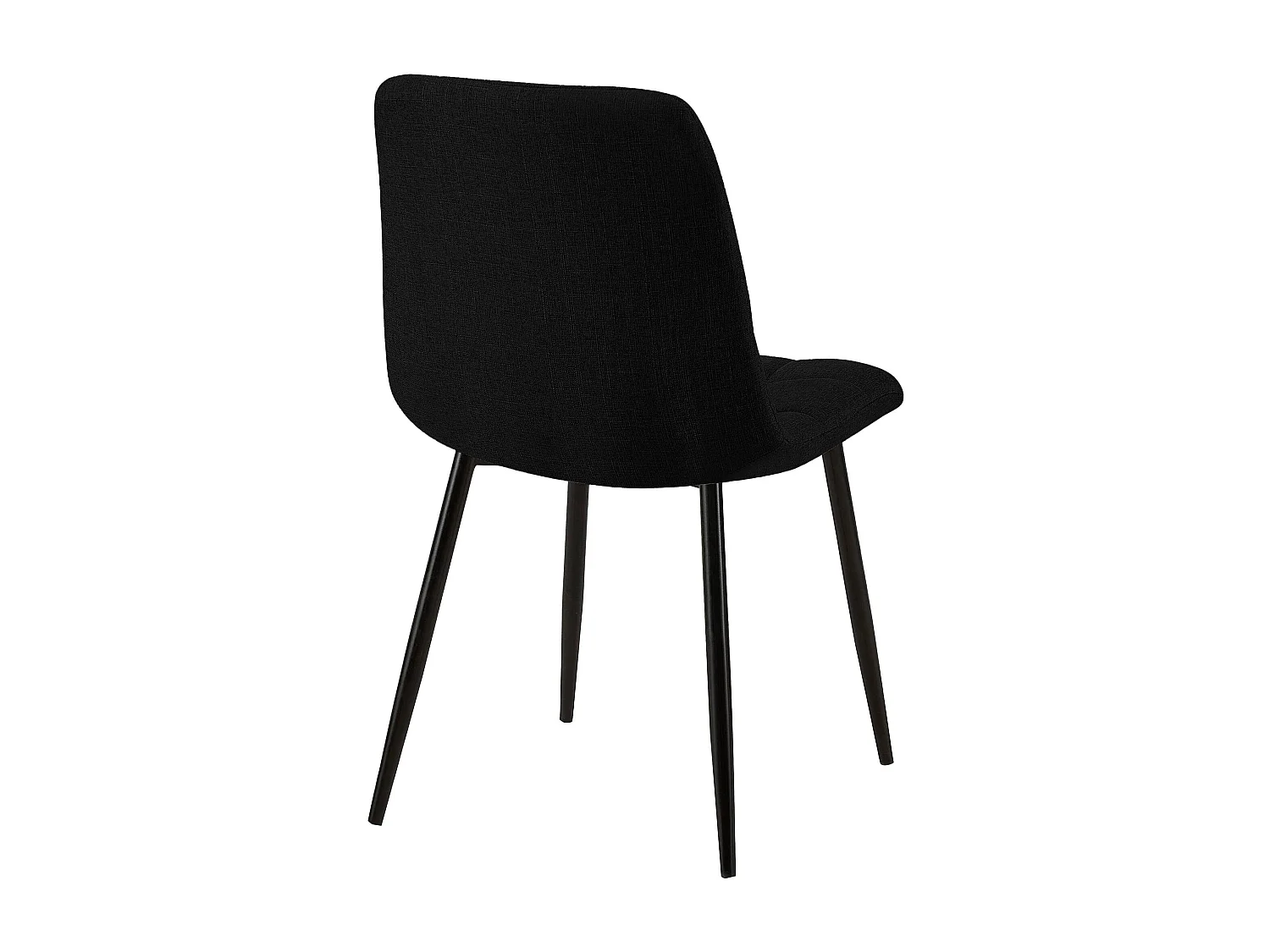 chaise salle à manger - Tissu - Noir - Tilde