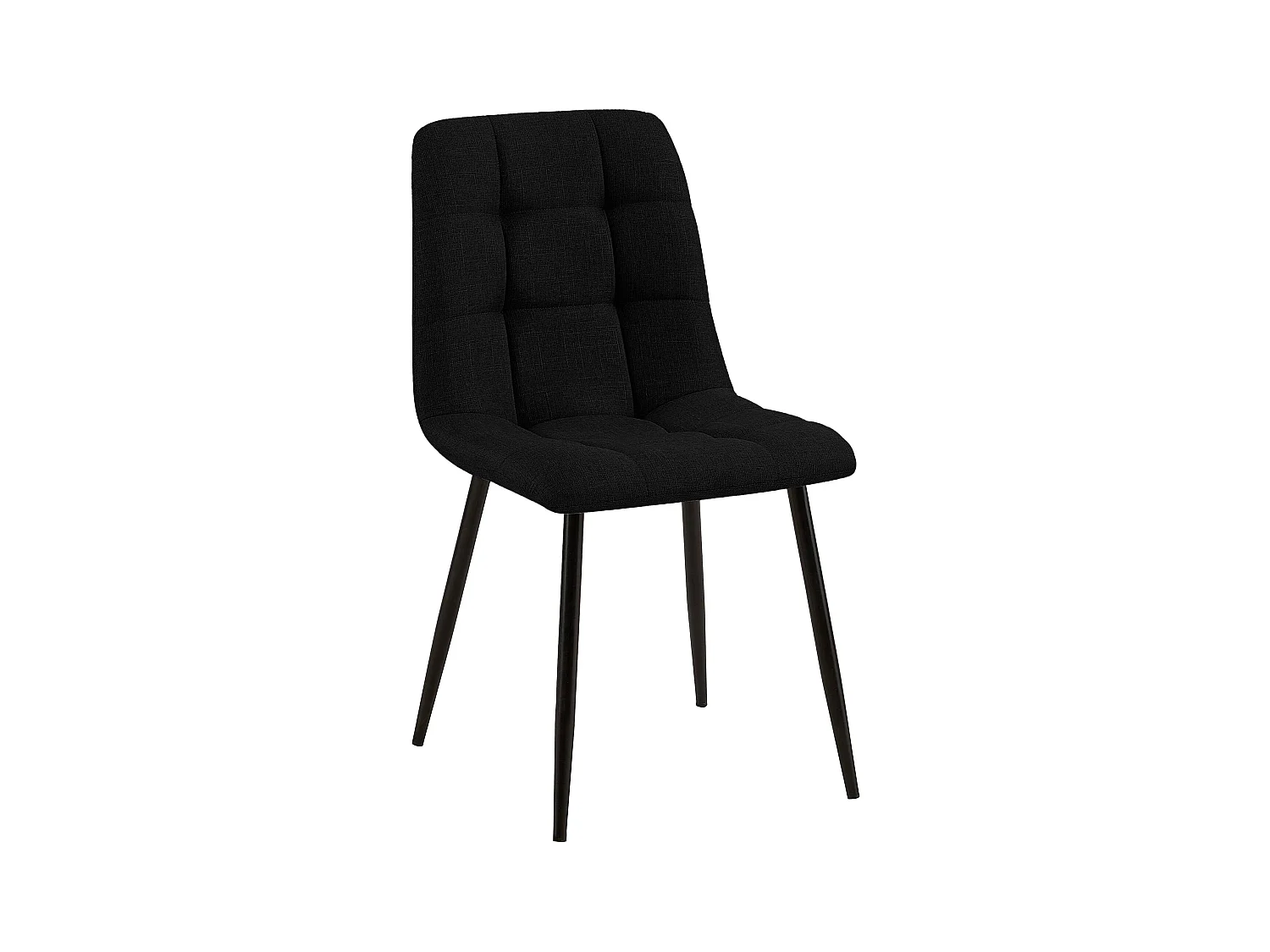 chaise salle à manger - Tissu - Noir - Tilde
