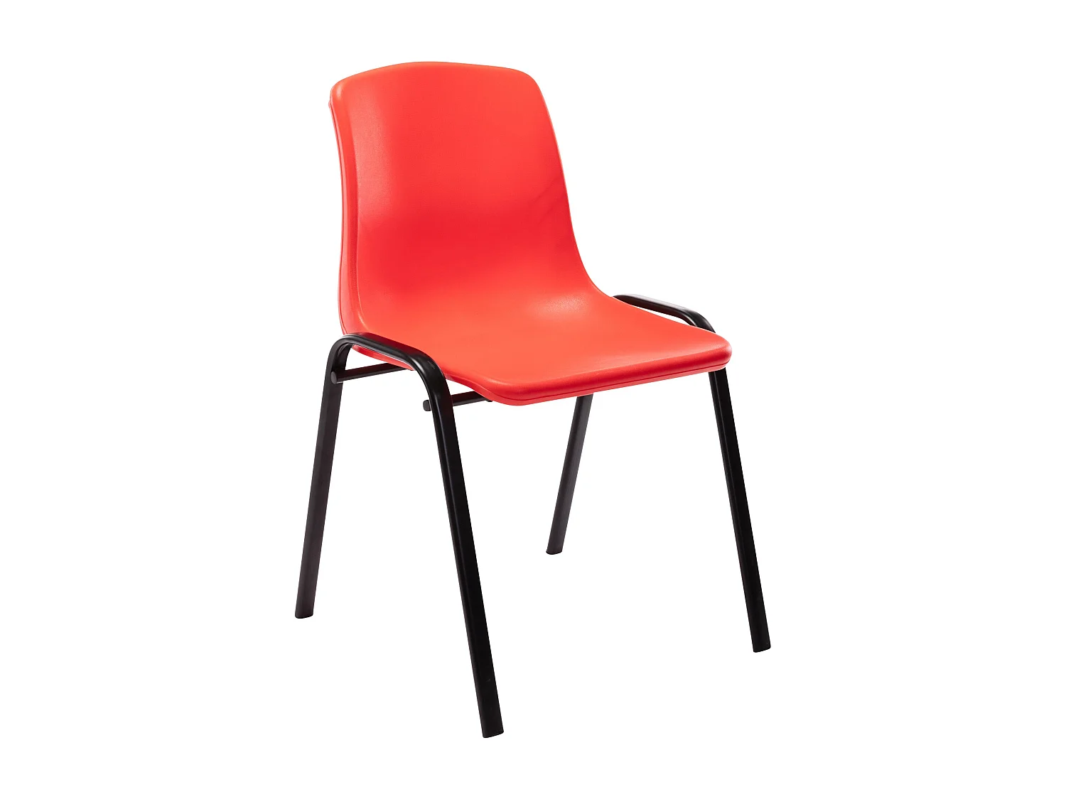 Chaise de conférence - Plastique & Antique clair - Rouge - Nowra
