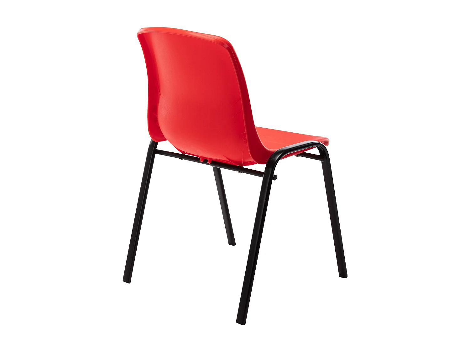 Chaise de conférence - Plastique & Antique clair - Rouge - Nowra