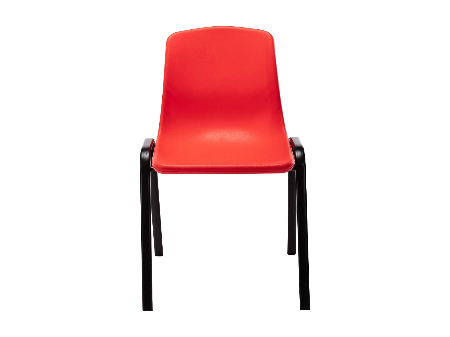 Chaise de conférence - Plastique & Antique clair - Rouge - Nowra