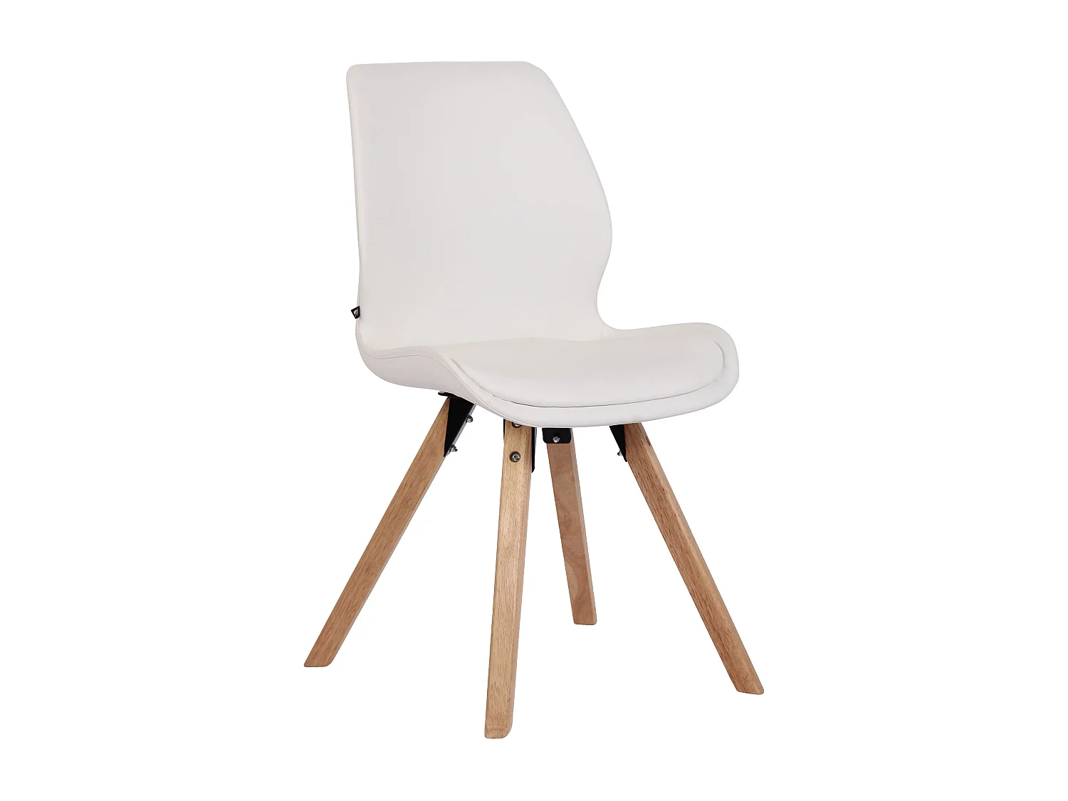 Eetkamerstoelen - Kunstleer - wit - Luna