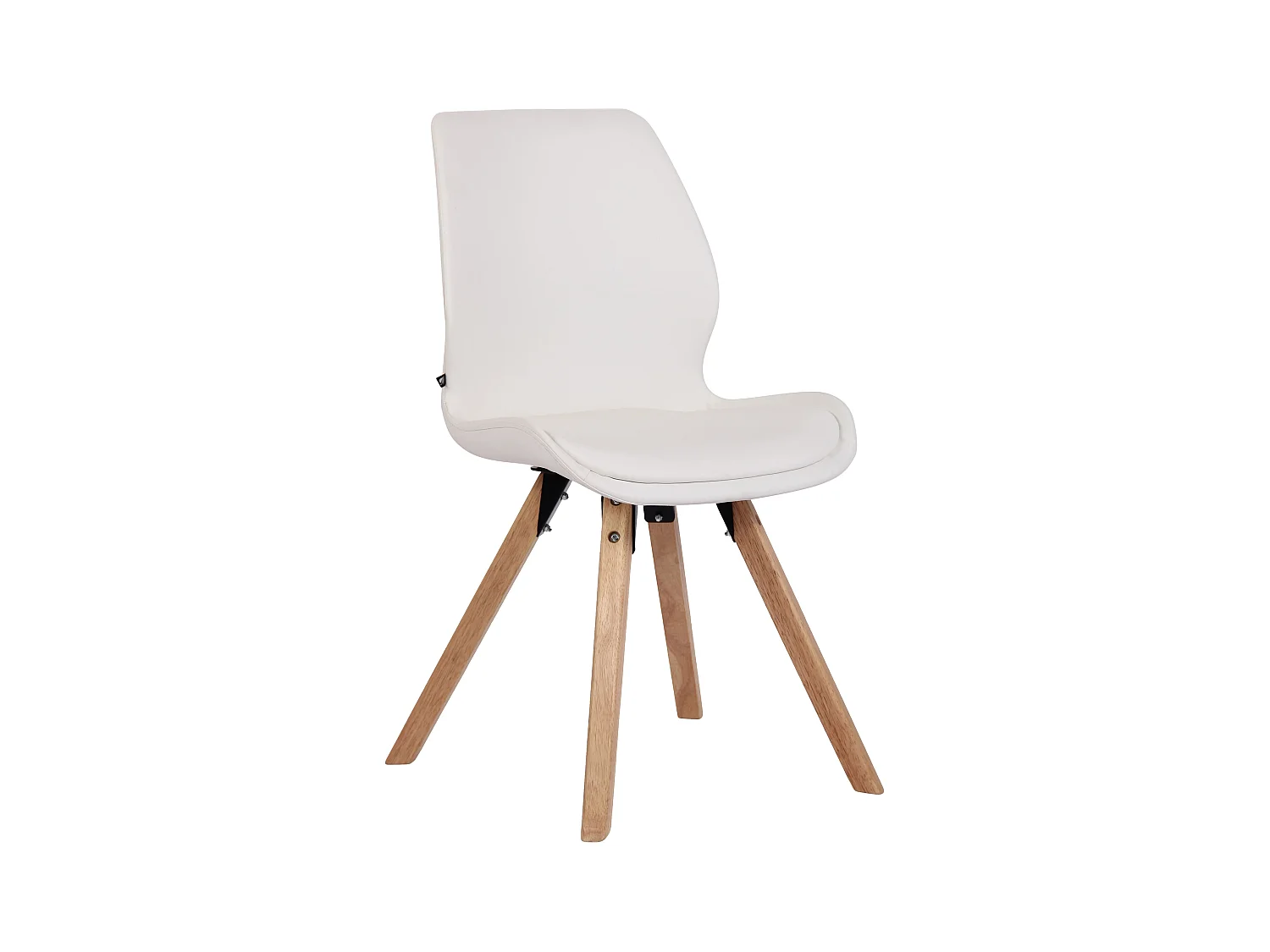 chaise salle à manger - Similicuir - Blanc - Luna