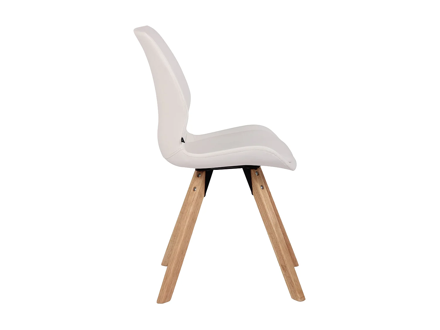 Eetkamerstoelen - Kunstleer - wit - Luna