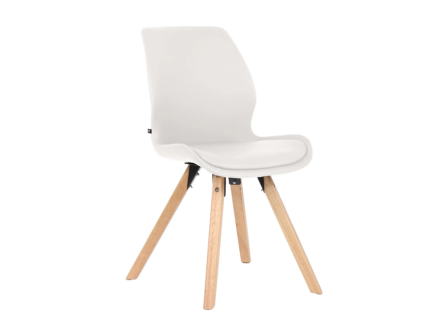 chaise salle à manger - Similicuir - Blanc - Luna