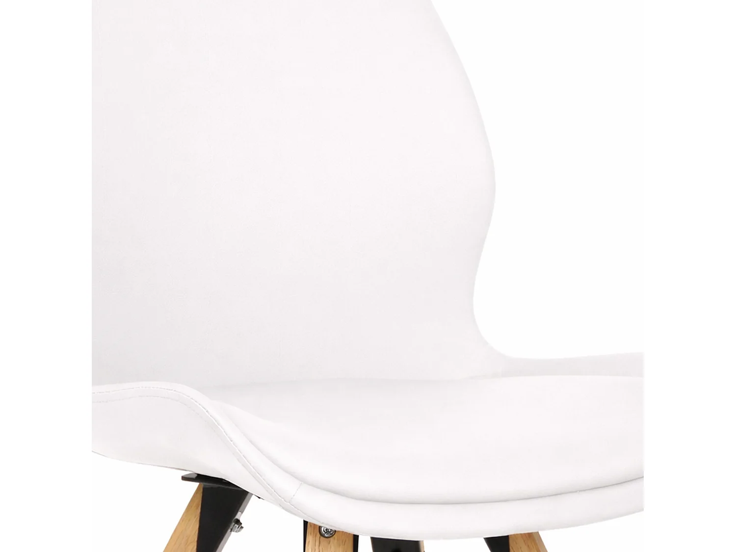 chaise salle à manger - Similicuir - Blanc - Luna