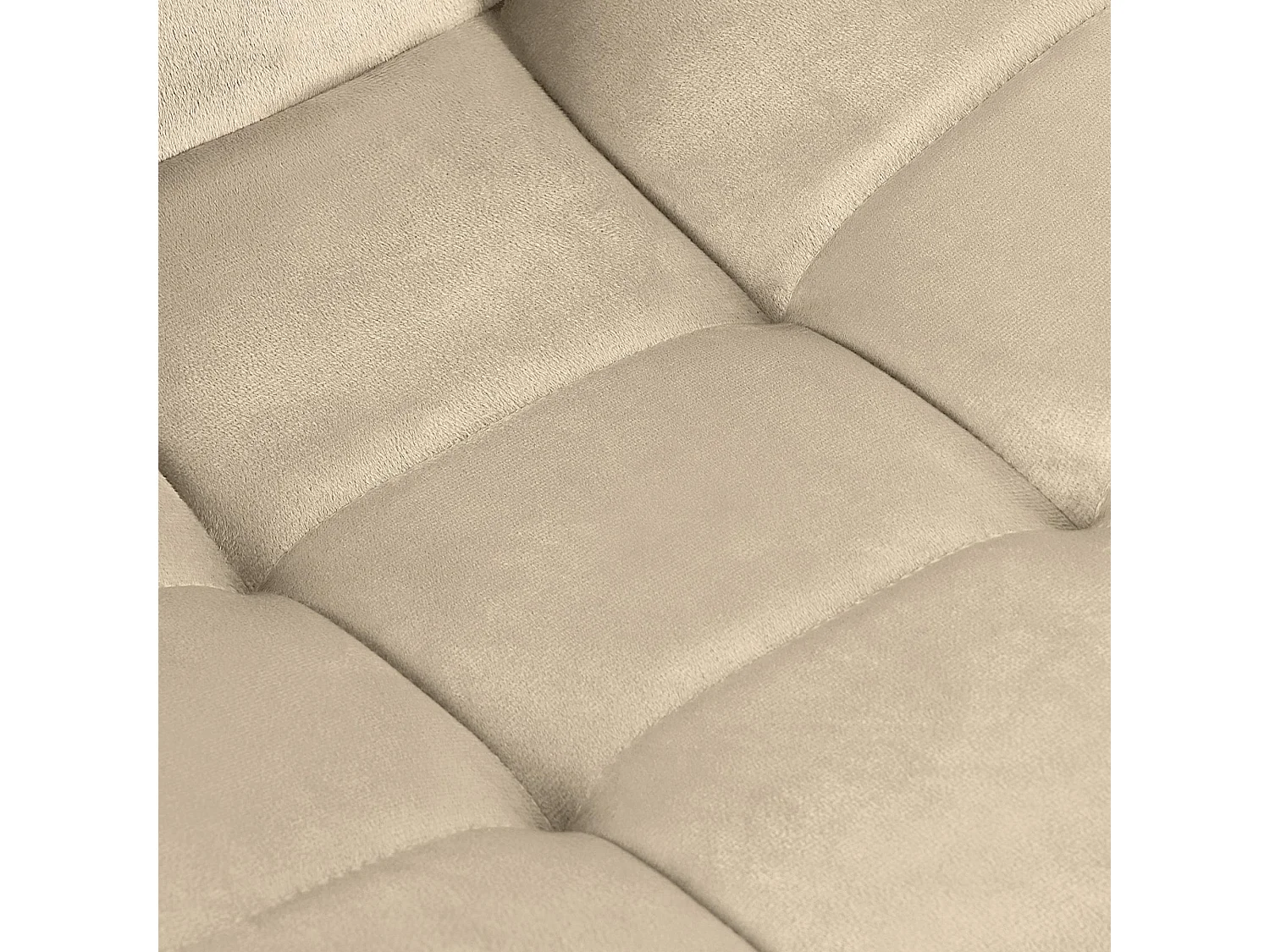 Lot de 4  chaise salle à manger - Velours - Blanc crème - Antibes