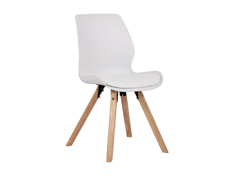 chaise salle à manger - Plastique - Blanc - Luna