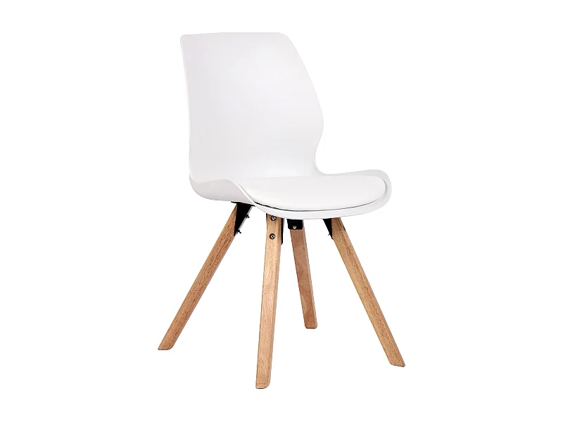 Eetkamerstoelen - Kunststof - wit - Luna