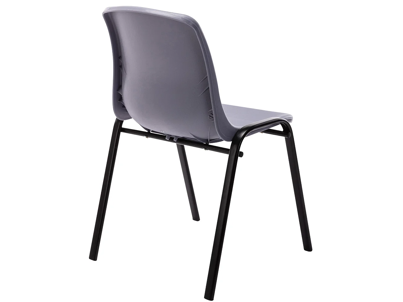 Lot de 4  chaise salle à manger - Plastique - Gris - Nowra