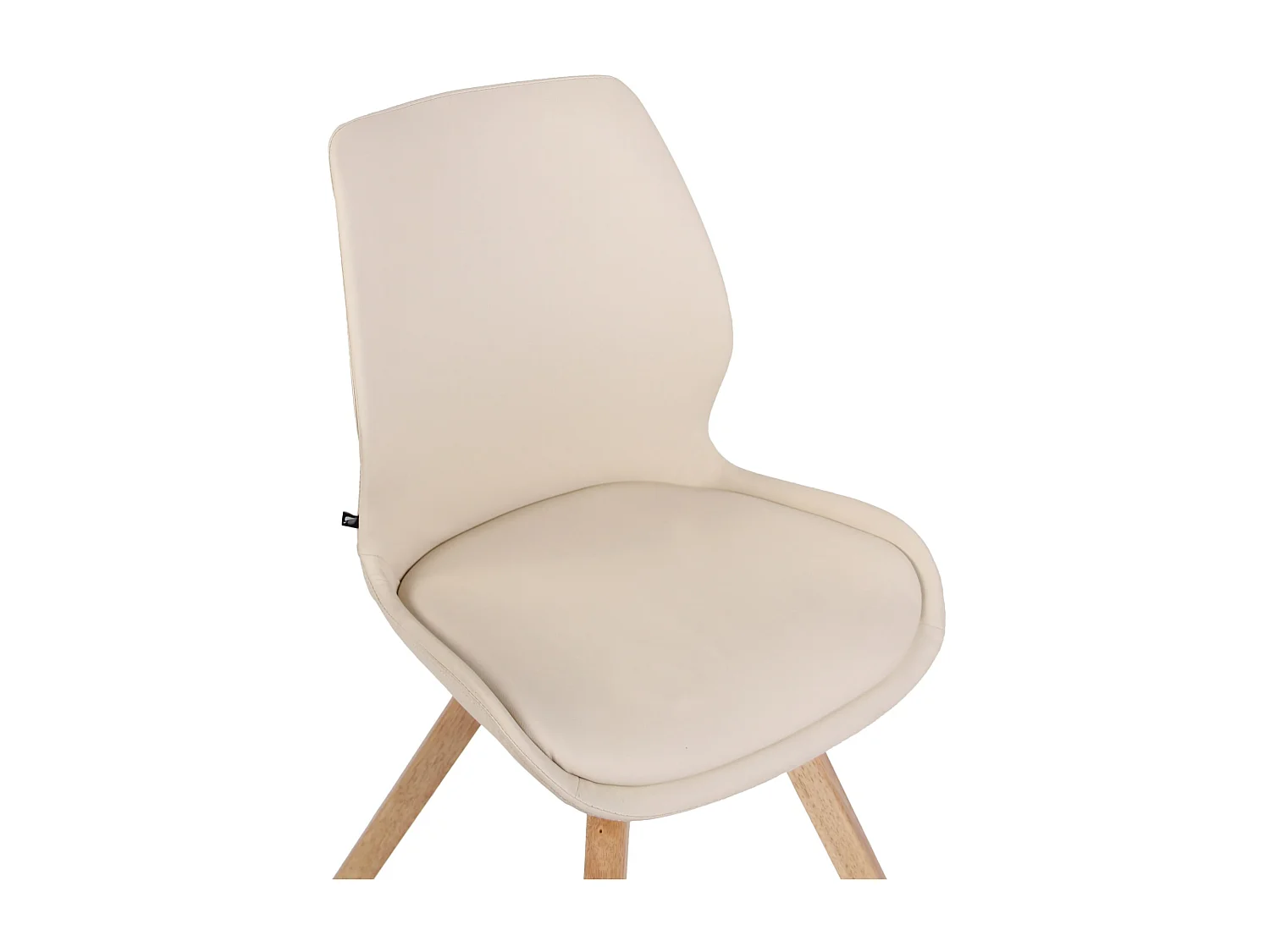 Set van 2  Eetkamerstoelen - Kunstleer - creme - Luna