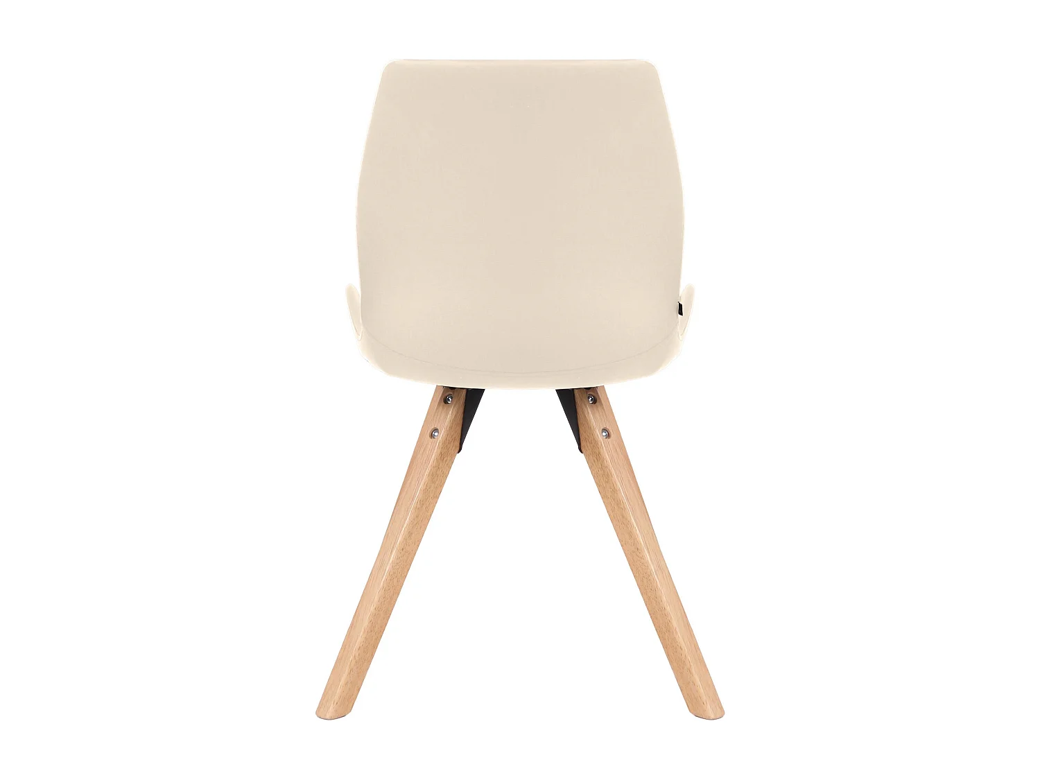 Lot de 2  chaise salle à manger - Similicuir - Crème - Luna