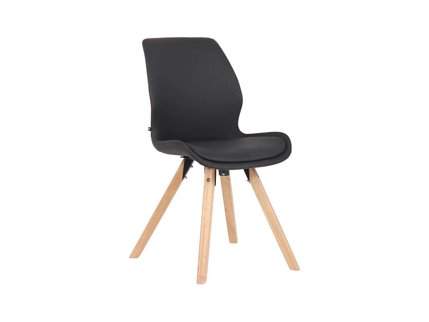 chaise salle à manger - Similicuir - Noir - Luna