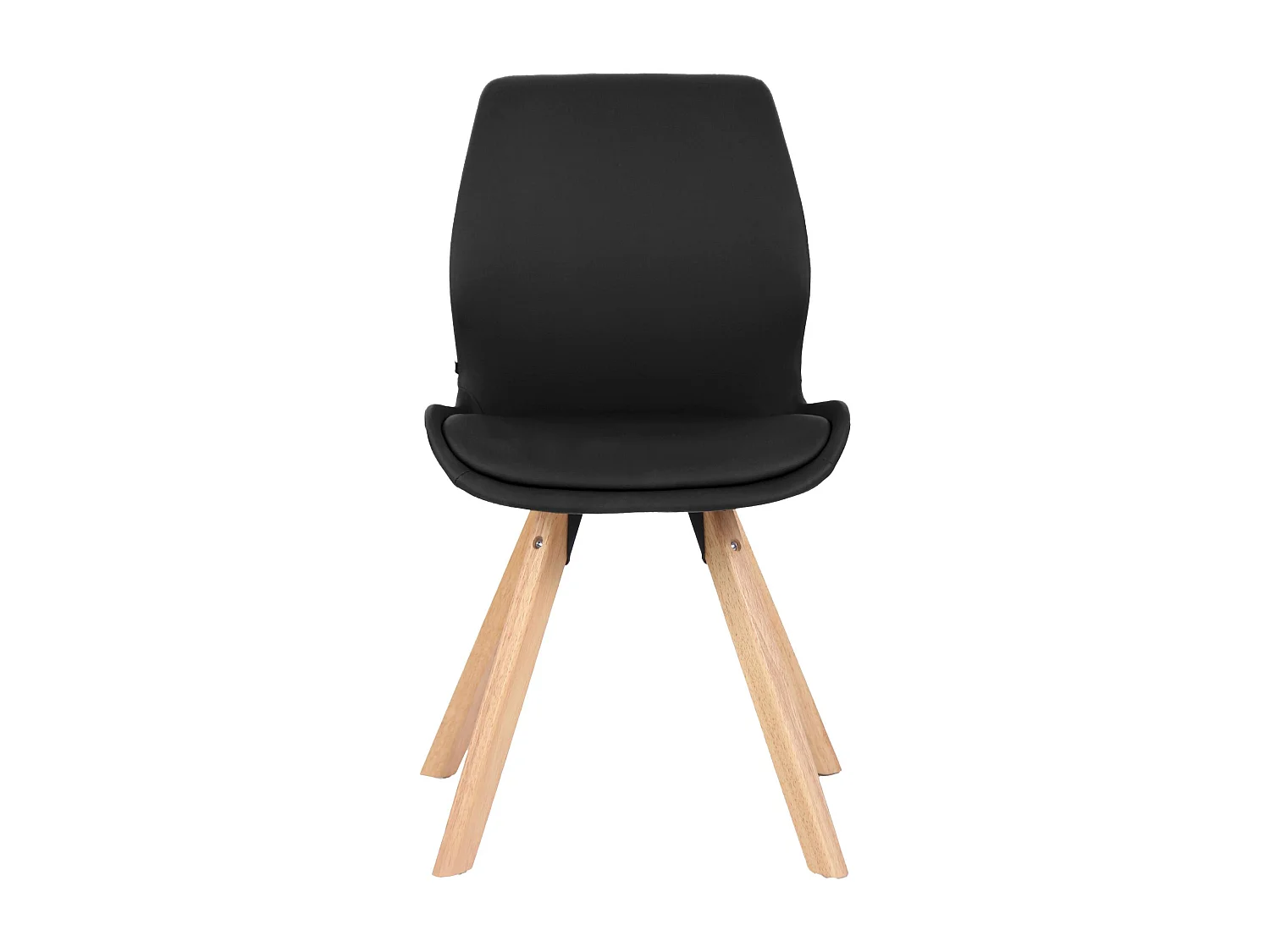 chaise salle à manger - Similicuir - Noir - Luna