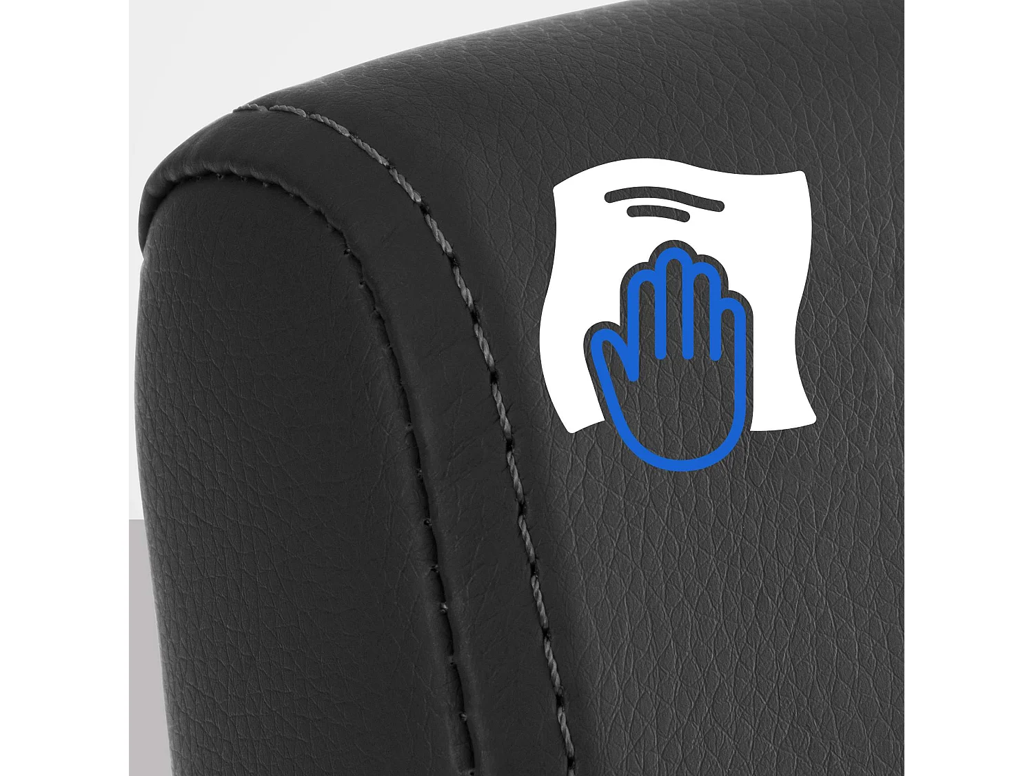 chaise salle à manger - Similicuir - Noir - Colmar