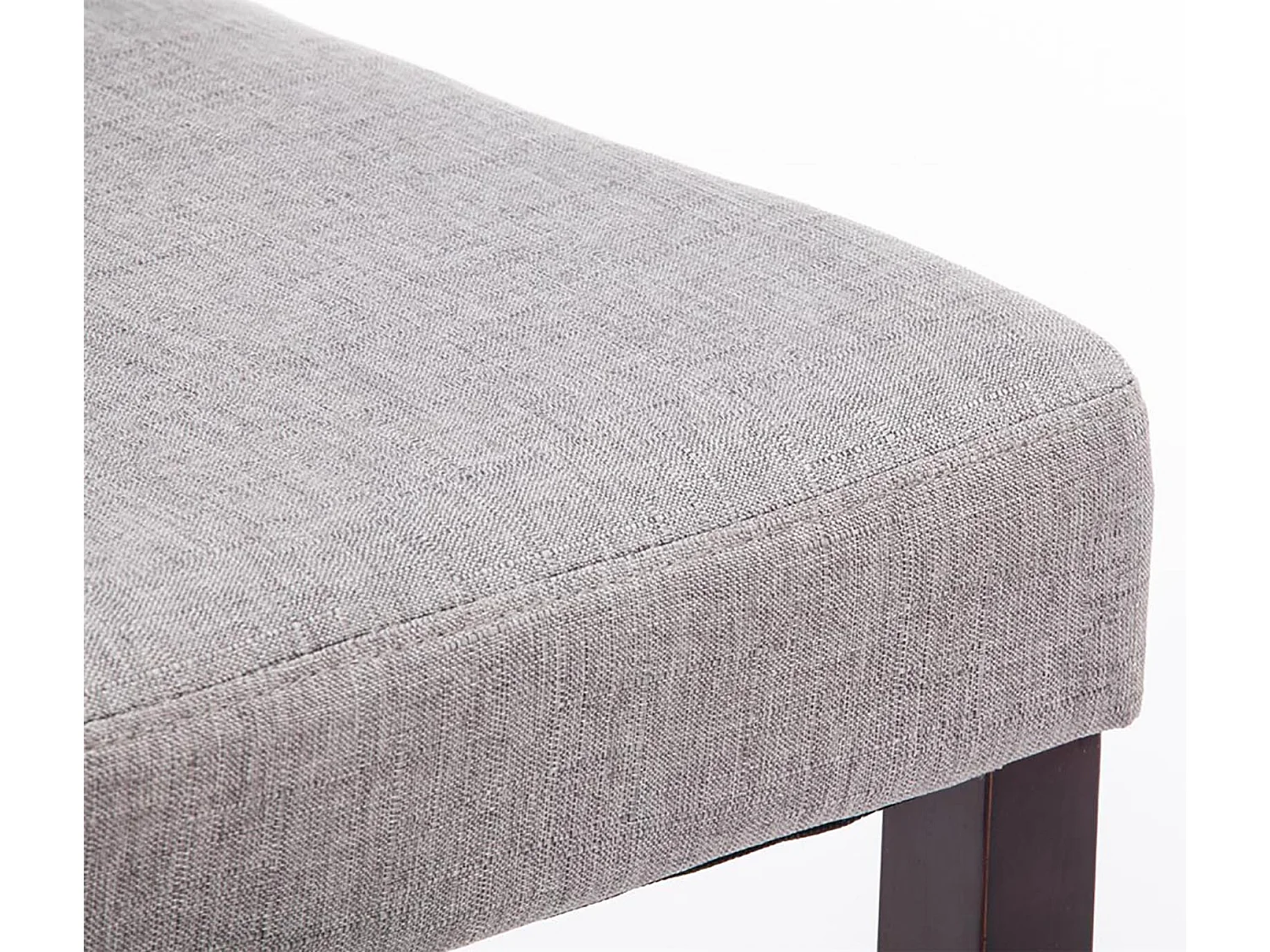 Lot de 2  chaise salle à manger - Tissu & Cappuccino - Gris clair - Ina