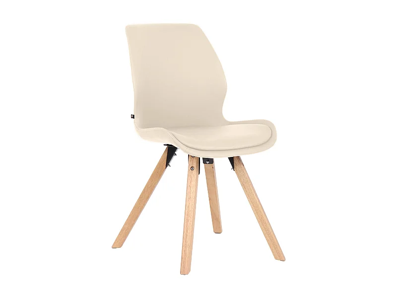 chaise salle à manger - Similicuir - Crème - Luna