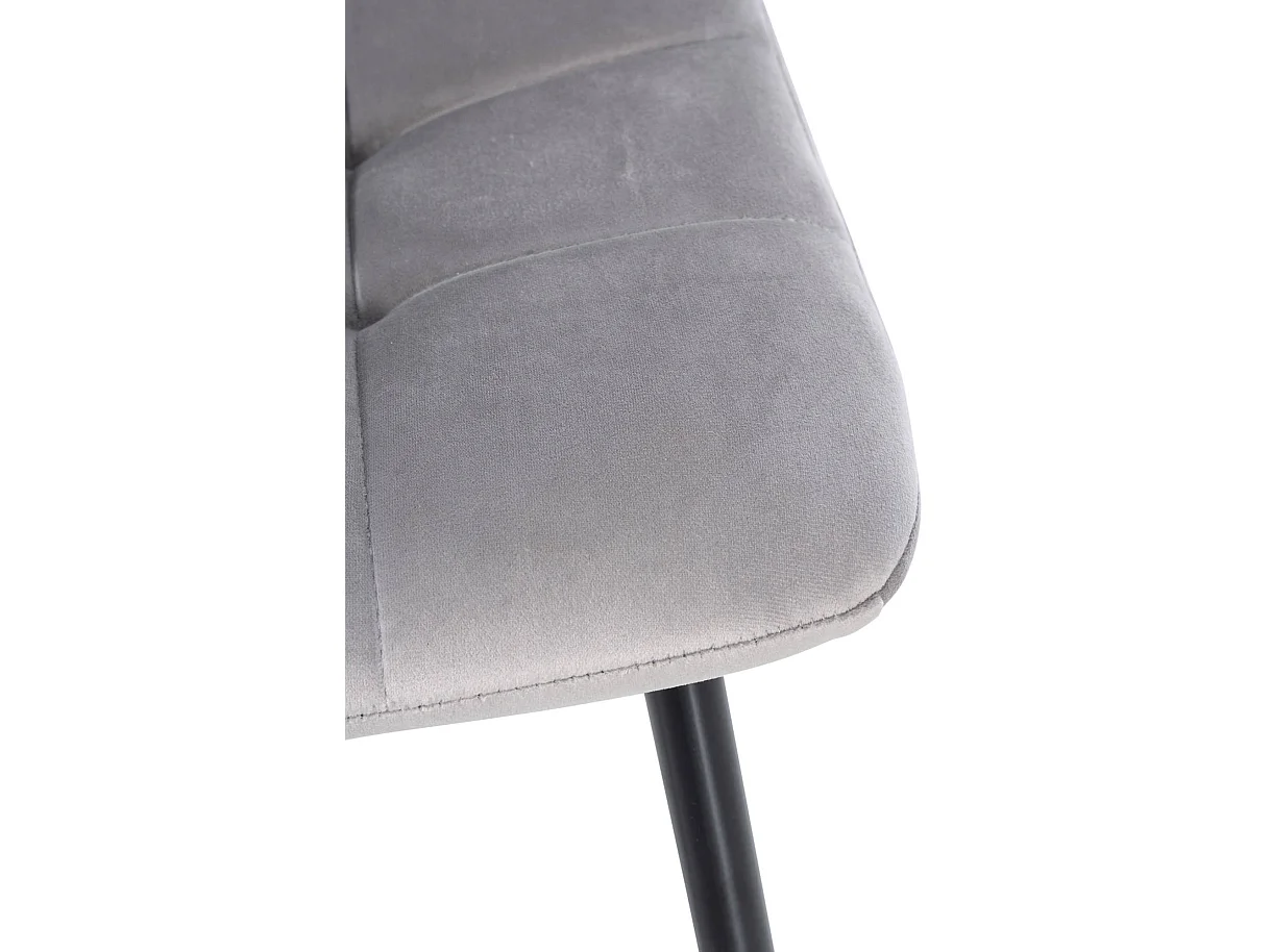 chaise salle à manger - Velours - Gris - Antibes