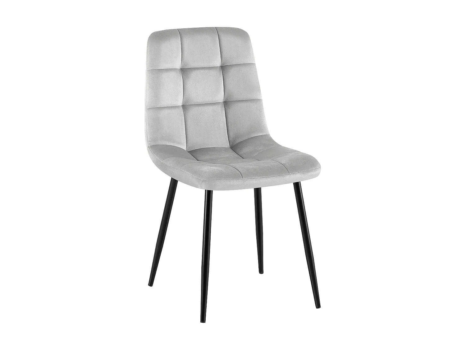 chaise salle à manger - Velours - Gris - Antibes