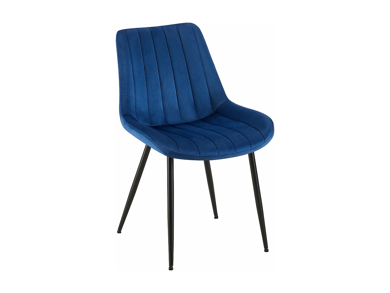 chaise salle à manger - Velours - Bleu - Rahden