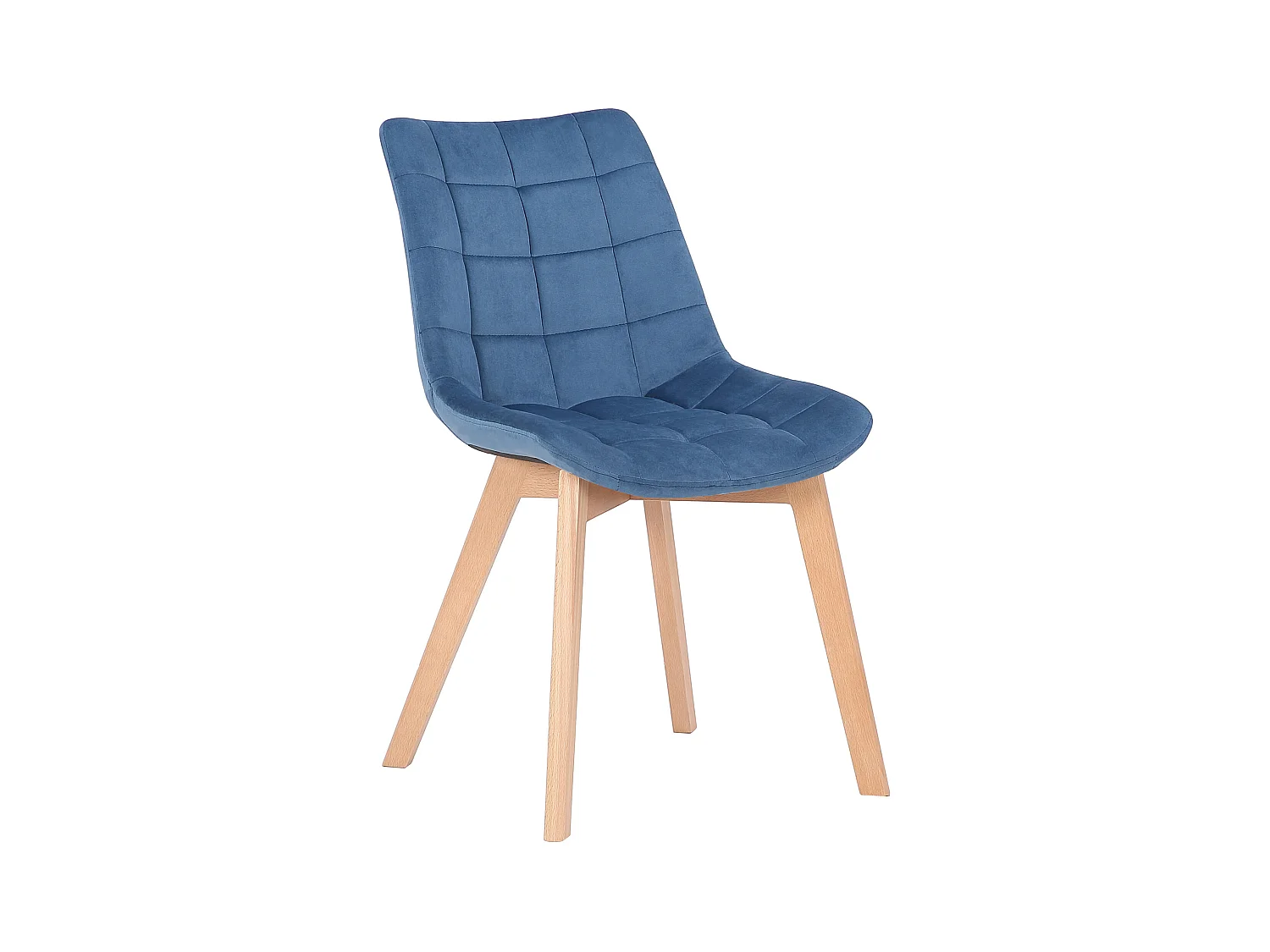 chaise salle à manger - Velours & Nature - Bleu - Passaic
