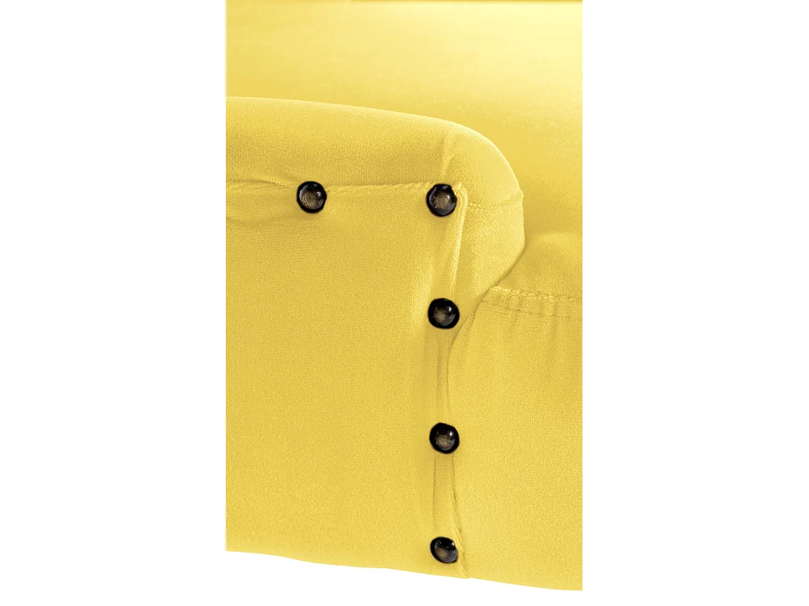 Lot de 4  chaise salle à manger - Velours & Antique - Jaune - Aberdeen