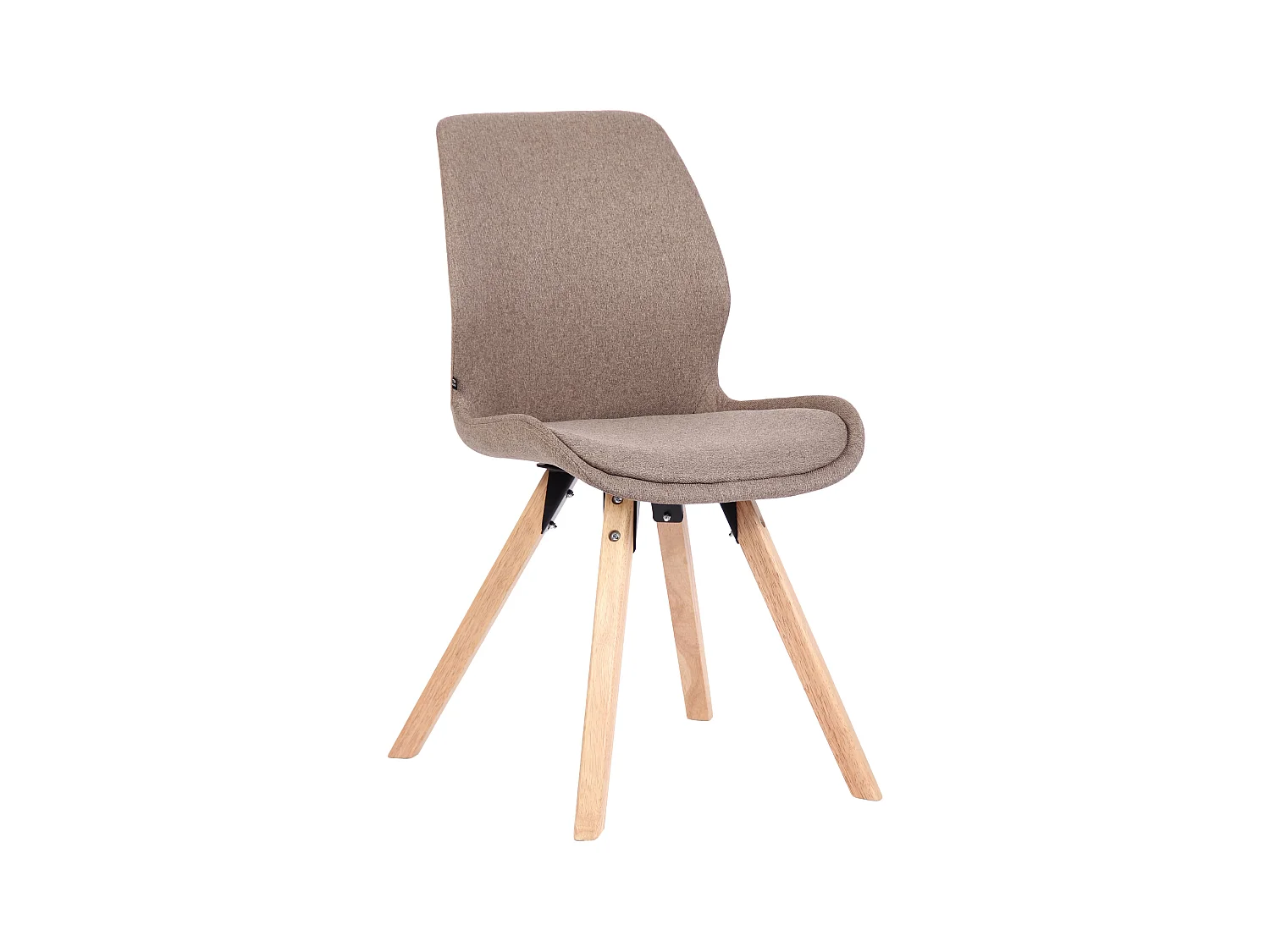 chaise salle à manger - Tissu - Taupe - Luna