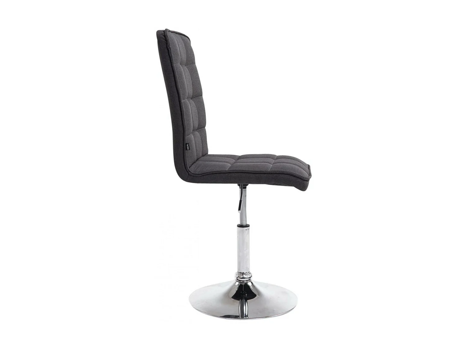 Set van 2 Eetkamerstoelen - Stof & Metaal in chroomoptiek - donkergrijs - Peking V2