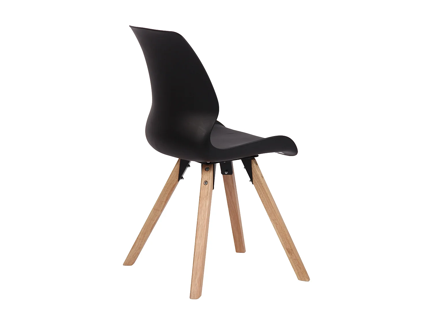 Eetkamerstoelen - Kunststof - zwart - Luna