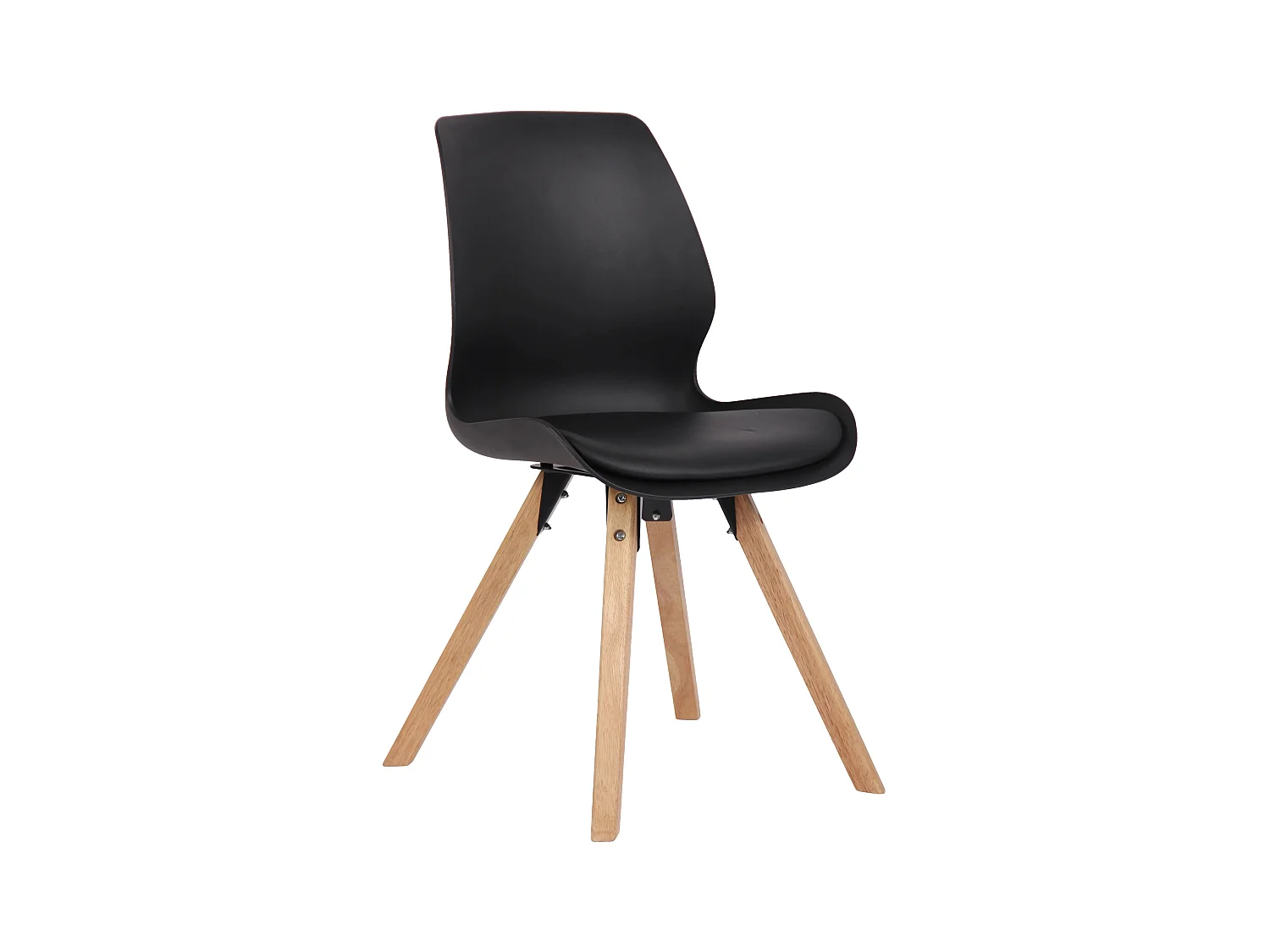 chaise salle à manger - Plastique - Noir - Luna