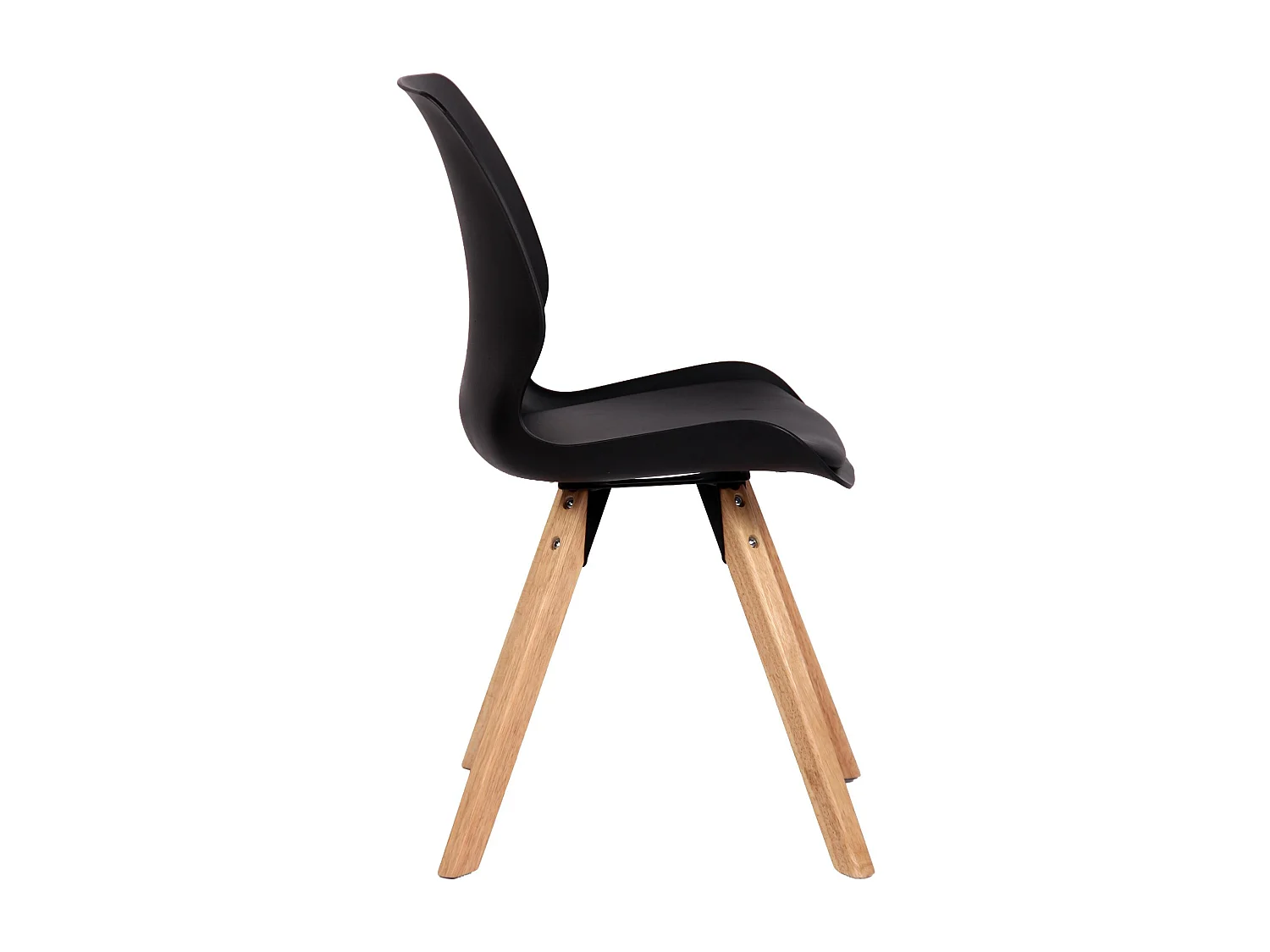 chaise salle à manger - Plastique - Noir - Luna