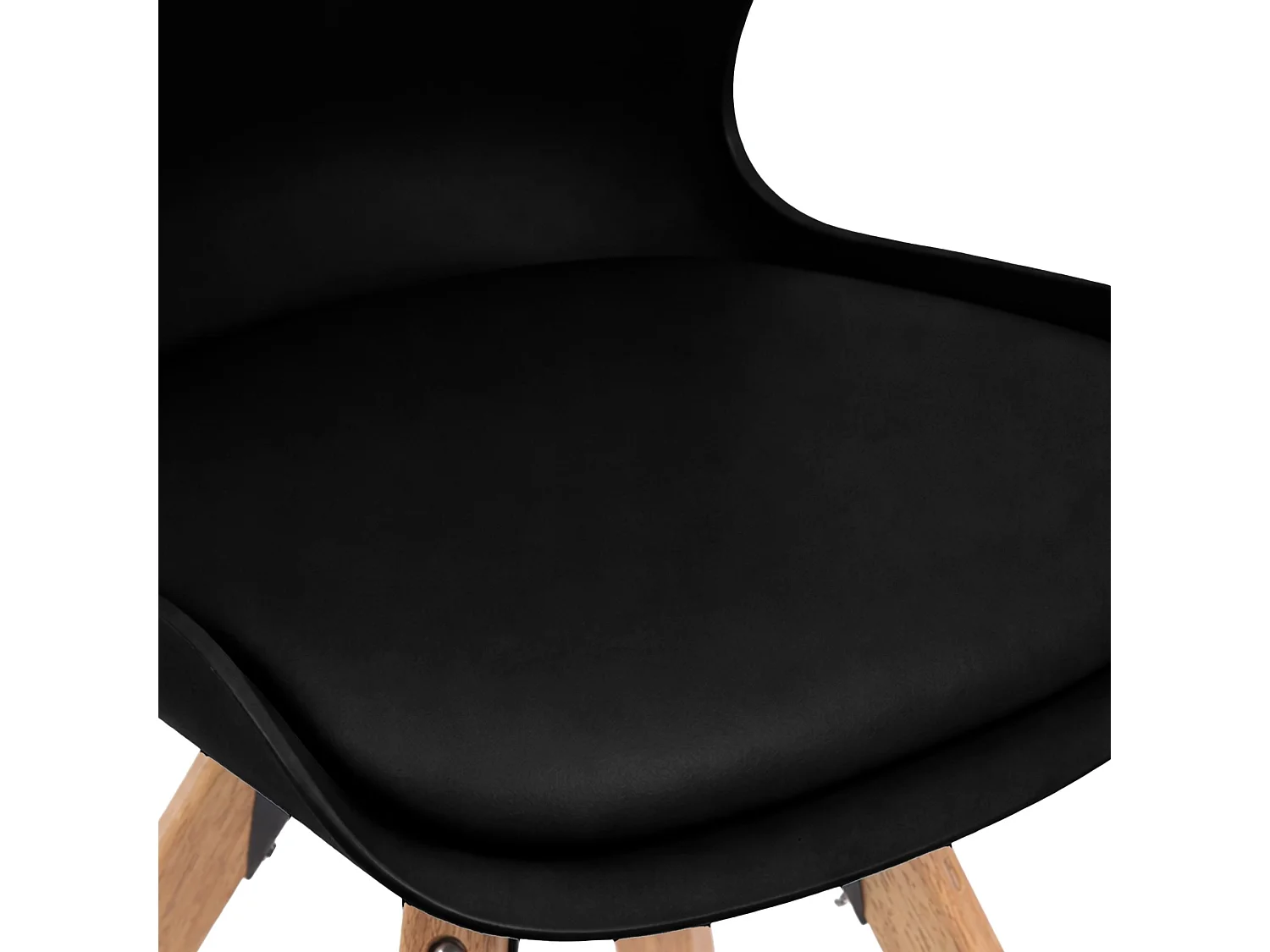 chaise salle à manger - Plastique - Noir - Luna