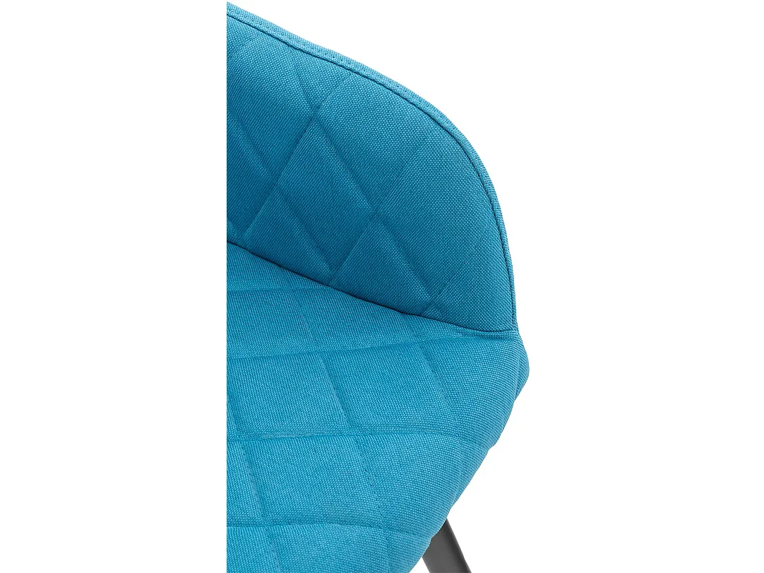 Chaise gondole - Tissu & Métal - Turquoise - Shila
