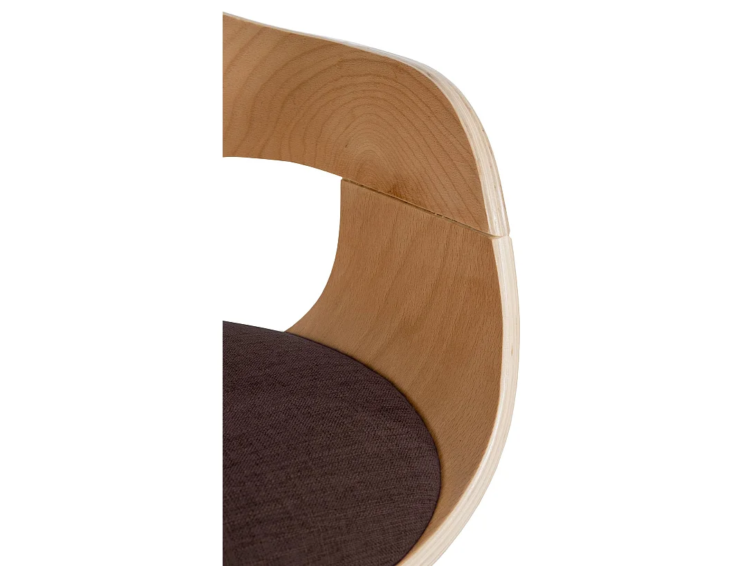 Lot de 2  chaises avec accoudoirs - Tissu - Nature / Marron - Kingston