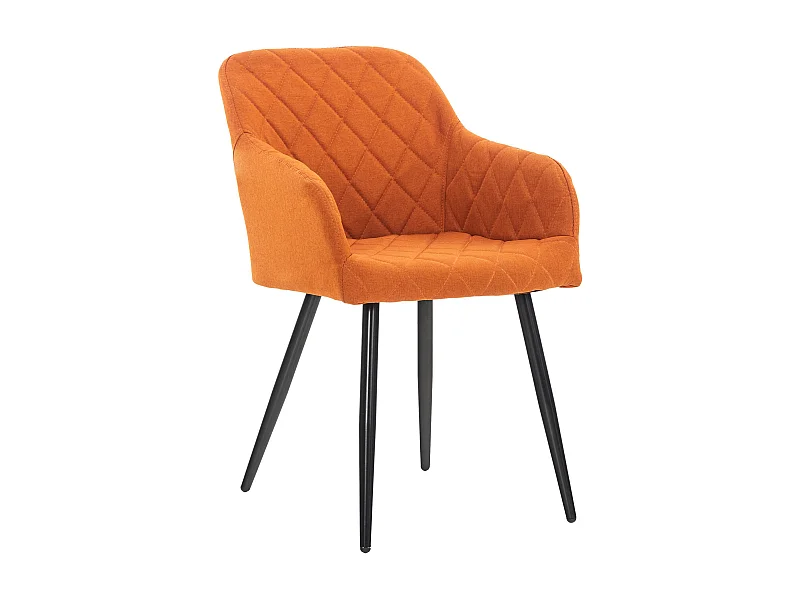 chaises avec accoudoirs - Tissu - Orange - Shila