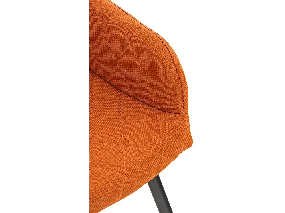 chaises avec accoudoirs - Tissu - Orange - Shila