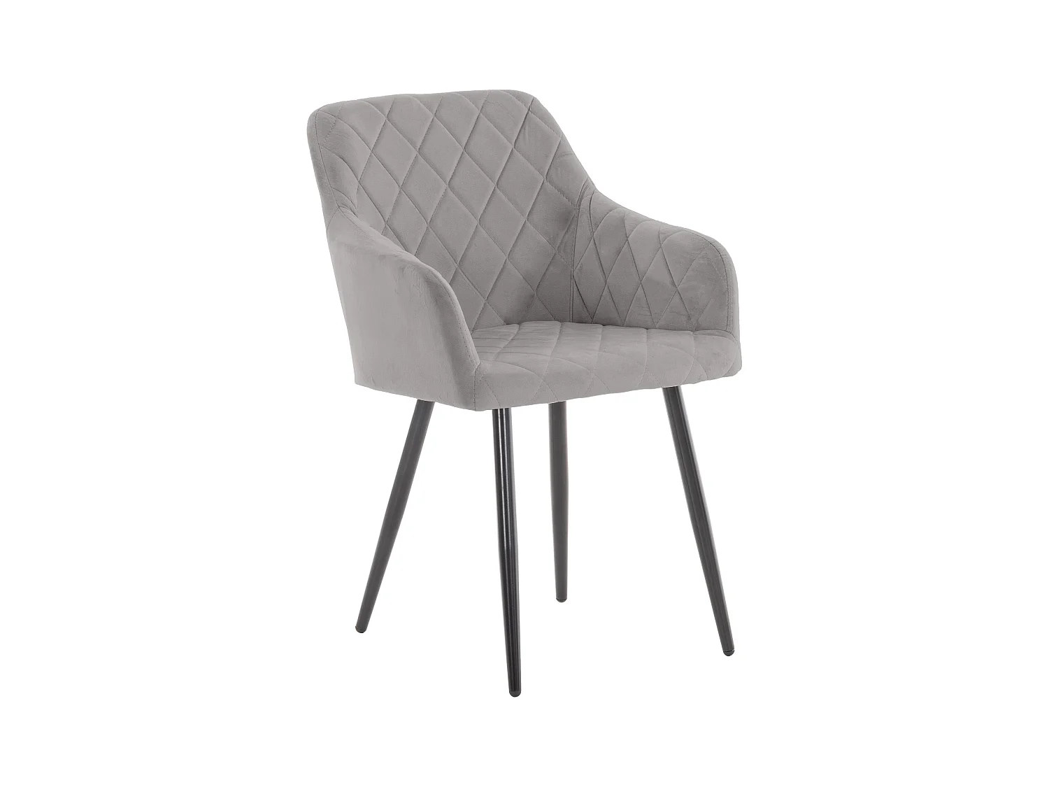 chaises avec accoudoirs - Velours - Gris - Shila