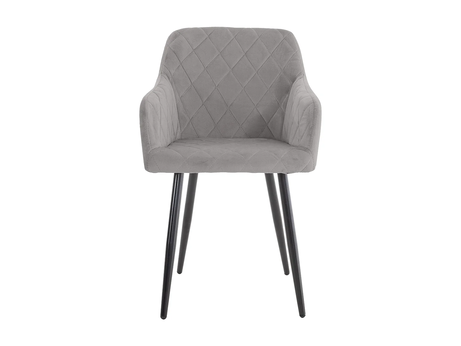 chaises avec accoudoirs - Velours - Gris - Shila