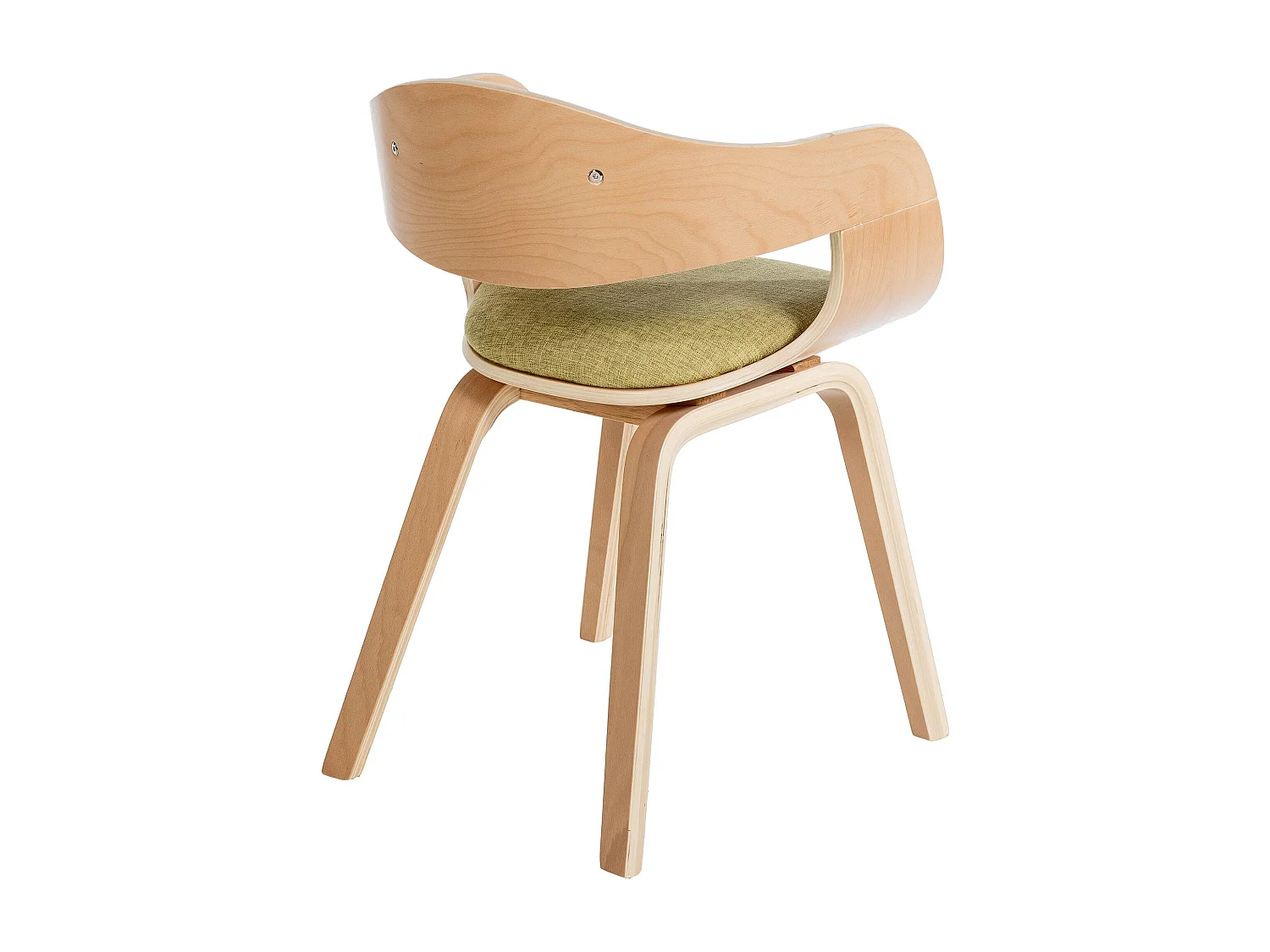 Lot de 2  chaises avec accoudoirs - Tissu - Nature / Vert clair - Kingston