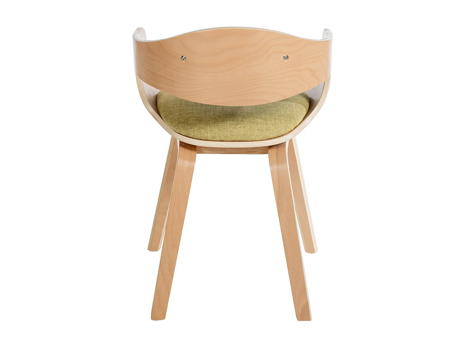 Lot de 2  chaises avec accoudoirs - Tissu - Nature / Vert clair - Kingston