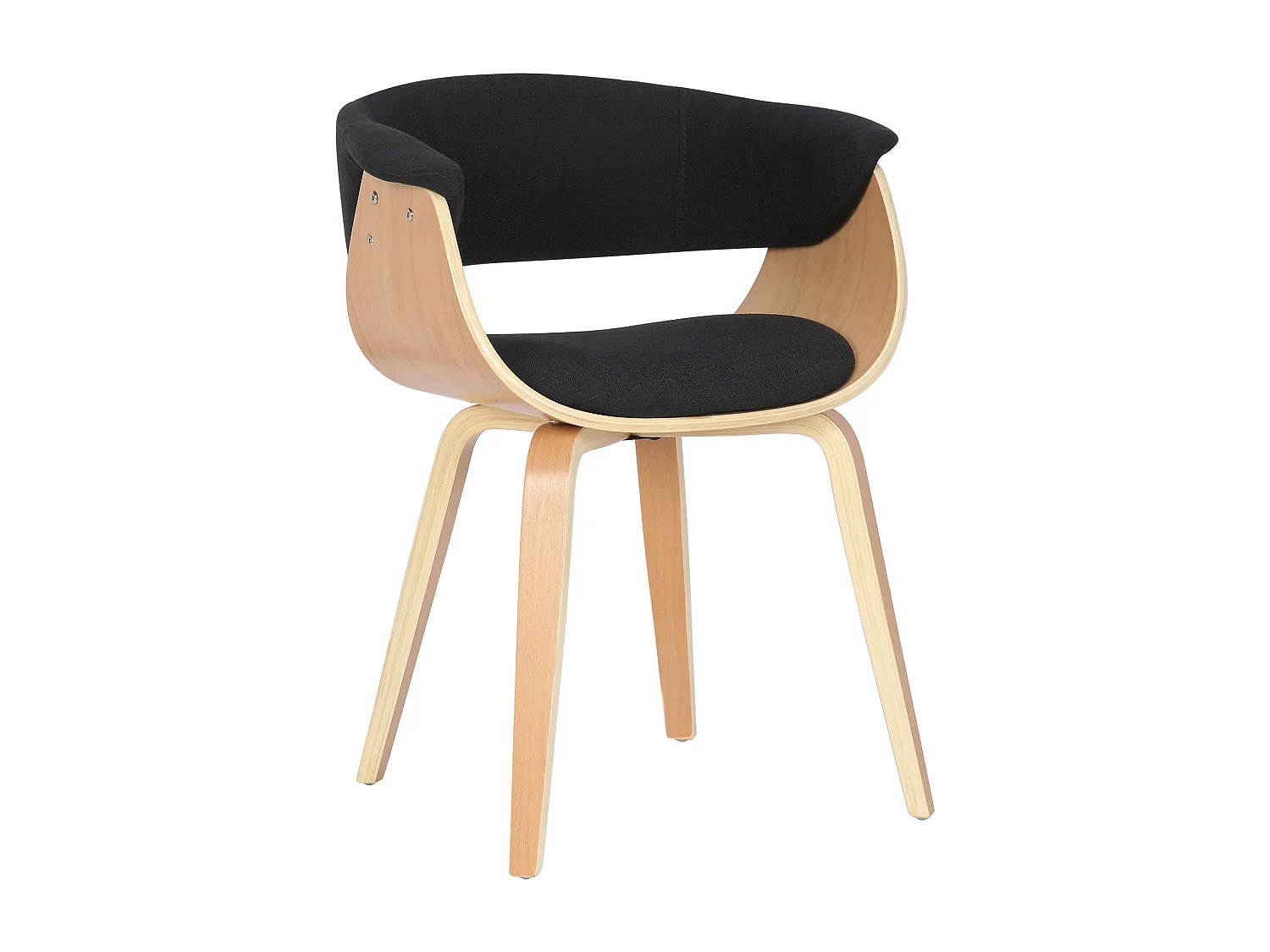 chaise salle à manger - Tissu & Nature - Noir - Bruce