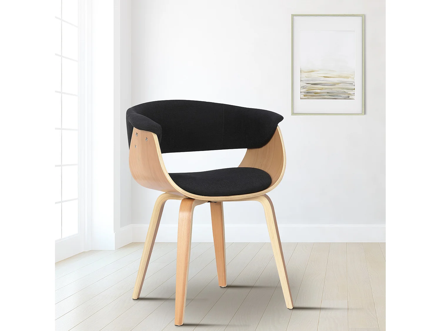 chaise salle à manger - Tissu & Nature - Noir - Bruce