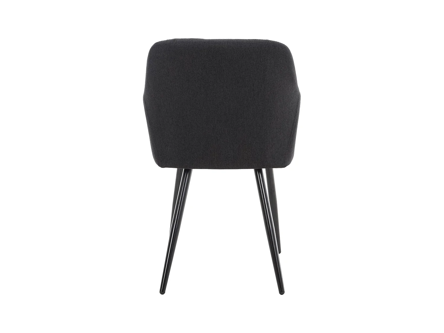 Lot de 4  chaises avec accoudoirs - Tissu - Noir - Shila