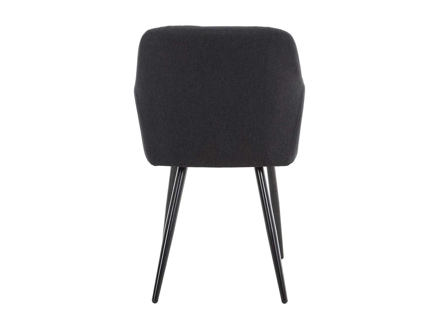 Lot de 4  chaises avec accoudoirs - Tissu - Noir - Shila