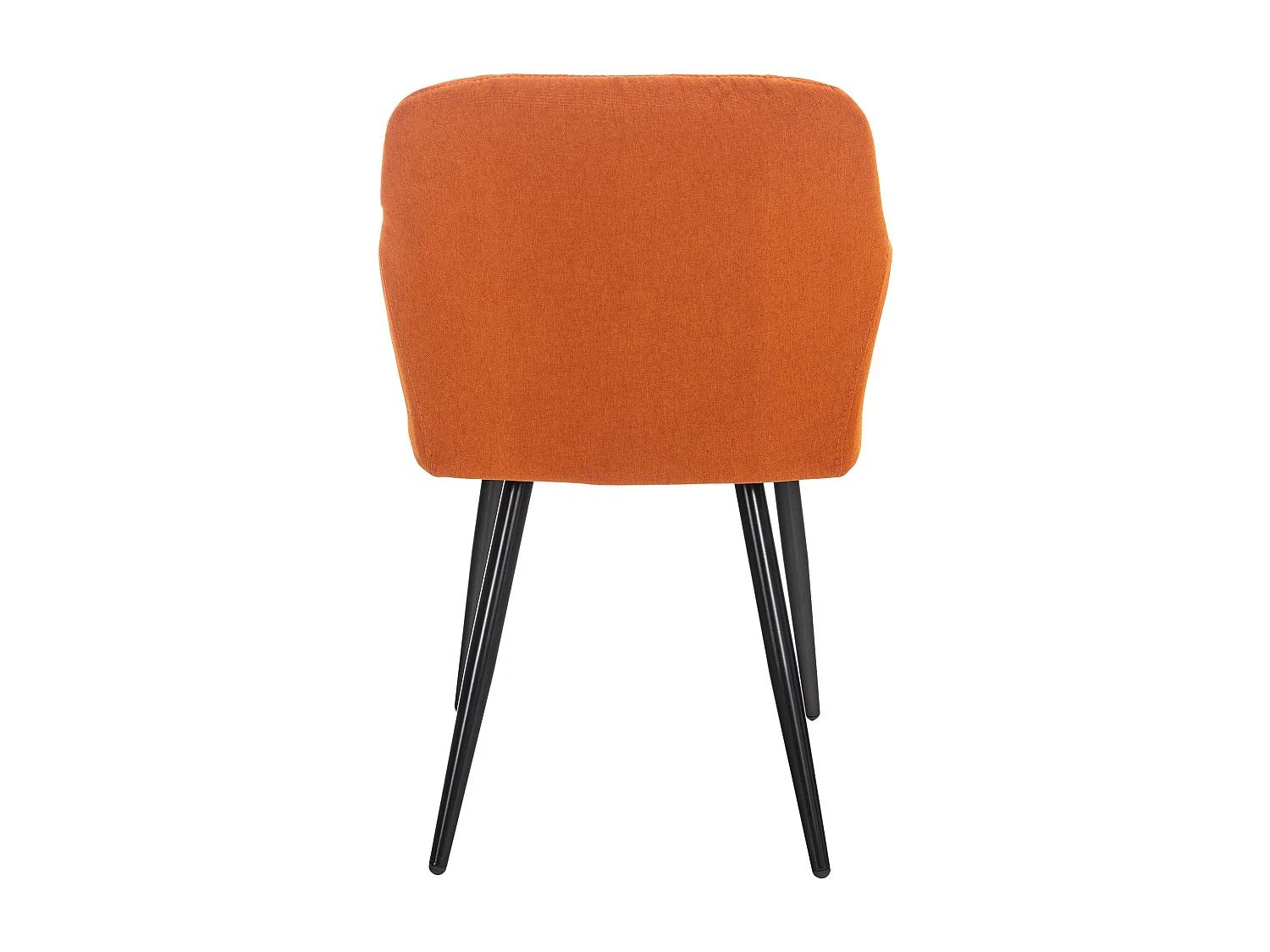 Lot de 4  chaises avec accoudoirs - Tissu - Orange - Shila