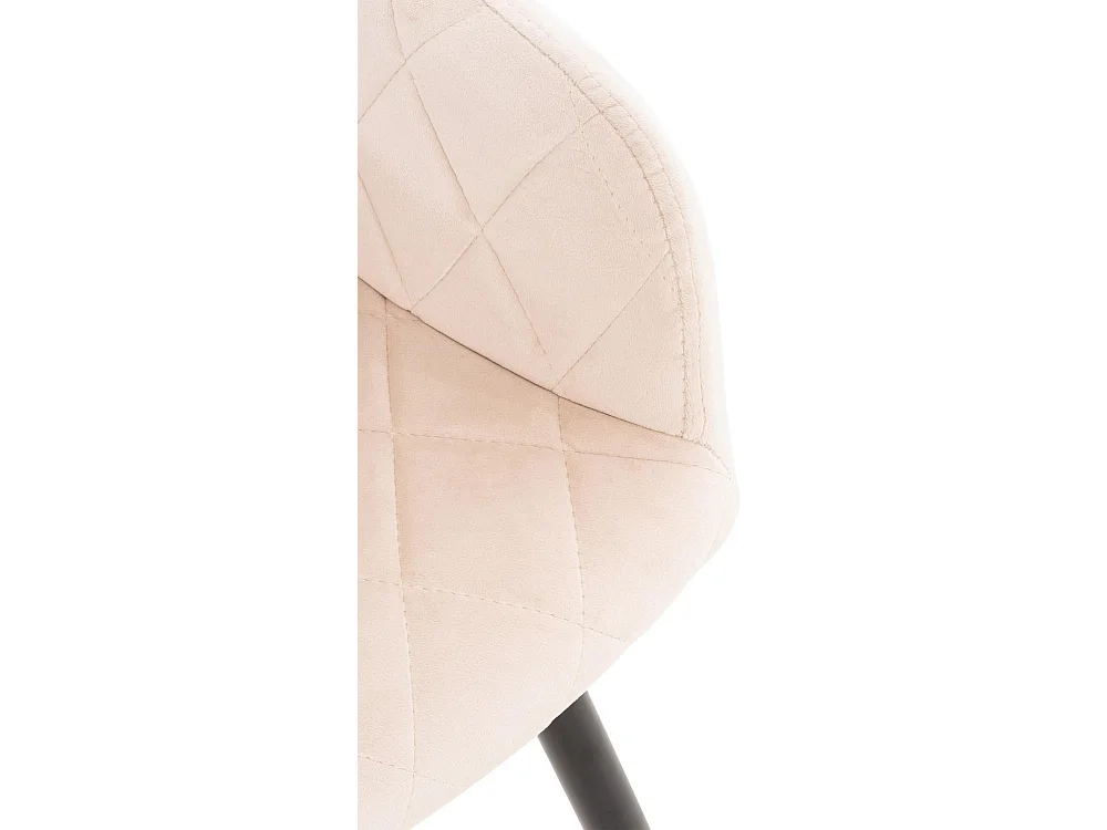 Stoel met armleuningen - Fluweel - beige - Shila