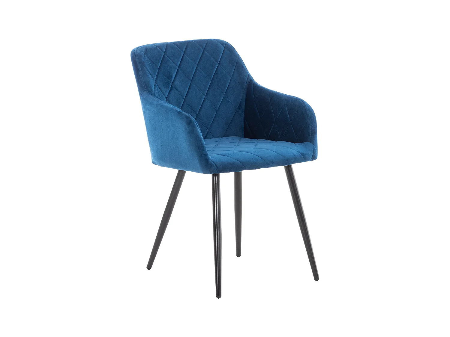 chaises avec accoudoirs - Velours - Bleu - Shila