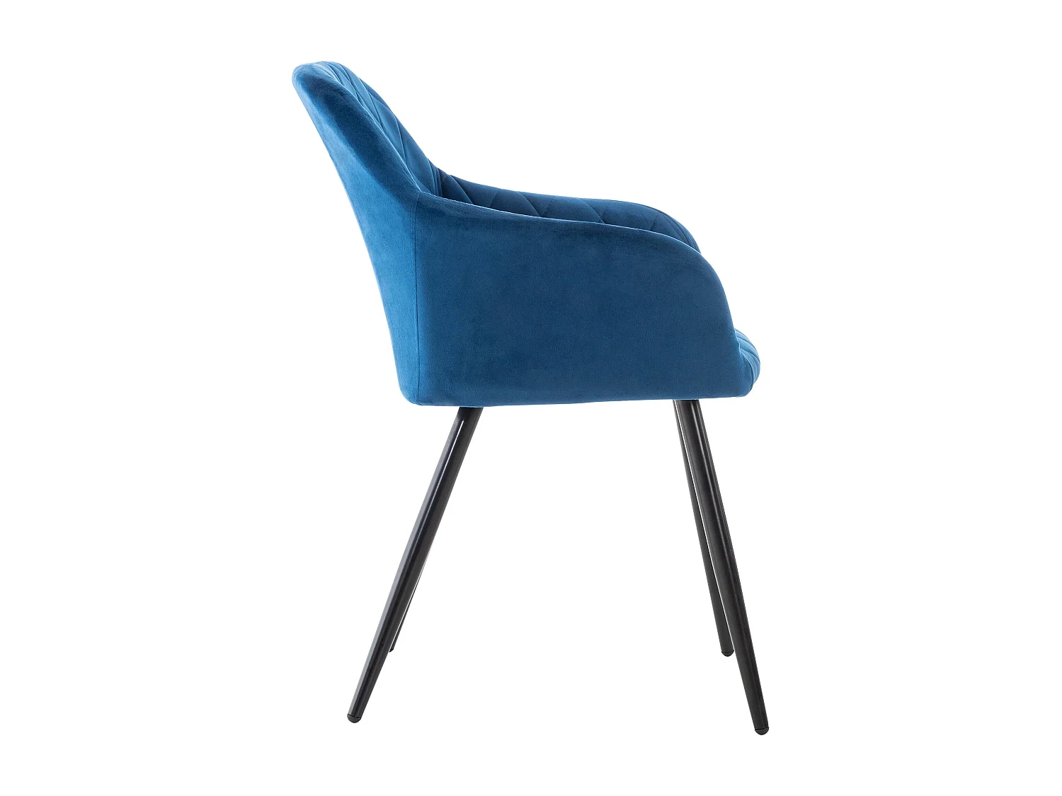 chaises avec accoudoirs - Velours - Bleu - Shila